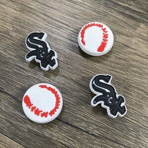 CHICAGO WHITE SOX SET OF 4 SHOE CHARMS FOR CROCS